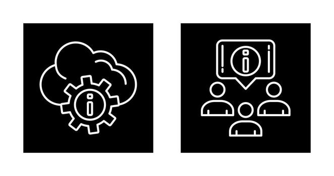 ajuste y información icono vector