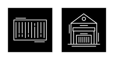 barcode and warehouse Icon vector