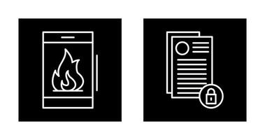 Fire and Privacy Icon vector