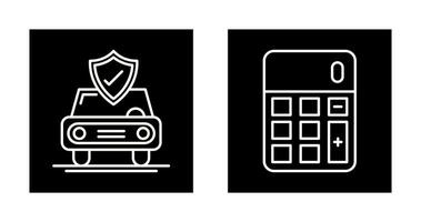 Car and Calculator Icon vector