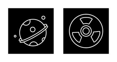 Planet and Nuclear Icon vector