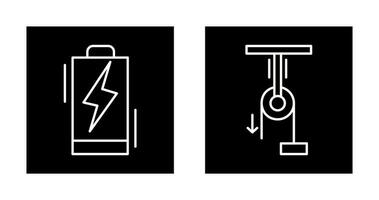 Battery and Pully Icon vector