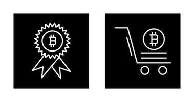 Reward and Pushcart Icon vector