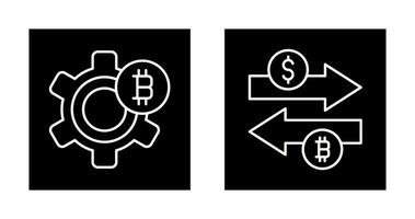 Setting and Money Exchange Icon vector