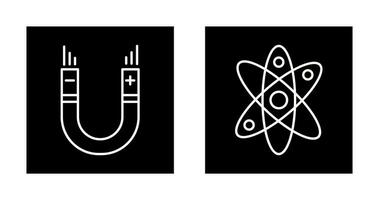 Atom and Magnet,attraction Icon vector