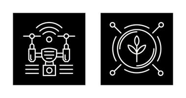 Analytics and Drone Icon vector