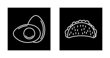 Egg and Tacos Icon vector