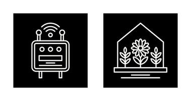 Chip and User Farm House Icon vector