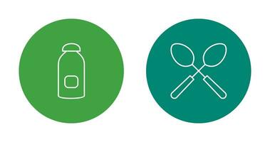 syrup and spoon Icon vector