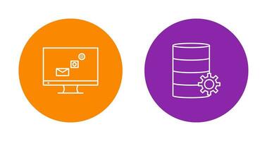 digital marketing and database management Icon vector