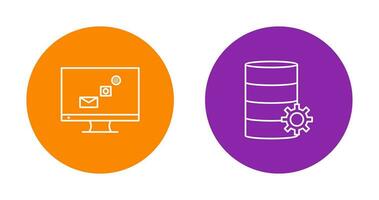 digital márketing y base de datos administración icono vector