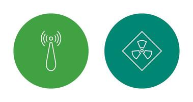 non ionizing radiation and radiation Icon vector