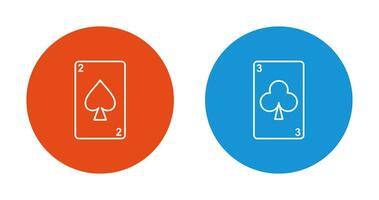 spades cards and clubs card Icon vector