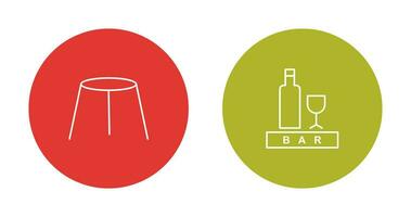 stool and bar sign Icon vector