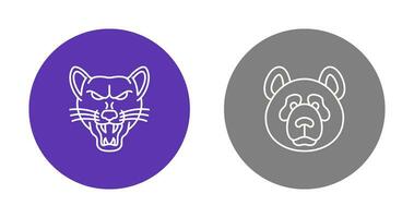 Wolf and Panda Icon vector