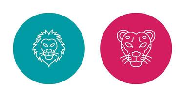 Lion and Cheetah Icon vector