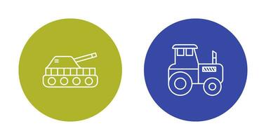 Tank and Tractor Icon vector