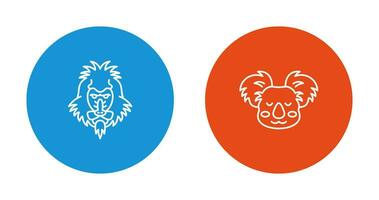 Mandrill and Koala Icon vector