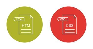 HTM and CSS Icon vector