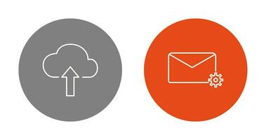 Upload to Cloud and Message Settings Icon vector