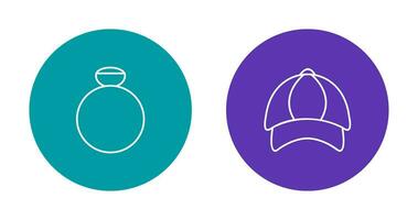 Ring and P Cap Icon vector