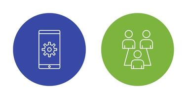 Network Settings and Connected Users Icon vector