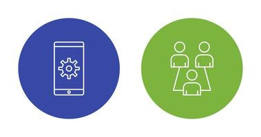 Network Settings and Connected Users Icon vector