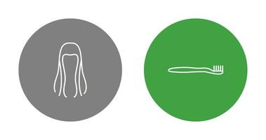 Toothbrush and Hair Icon vector