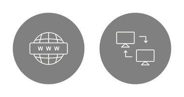 Sharing Systems and World Wide Icon vector