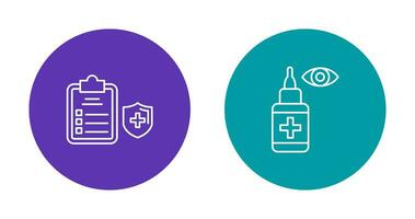 Medical Protection and Eye Icon vector