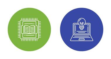 Cpu and Lamp Icon vector