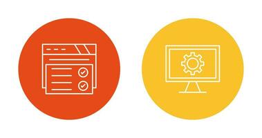 Web Browser and Monitor Screen Icon vector