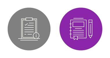 Info and Journal Icon vector