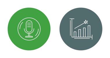 Microphone and Line Bars Icon vector