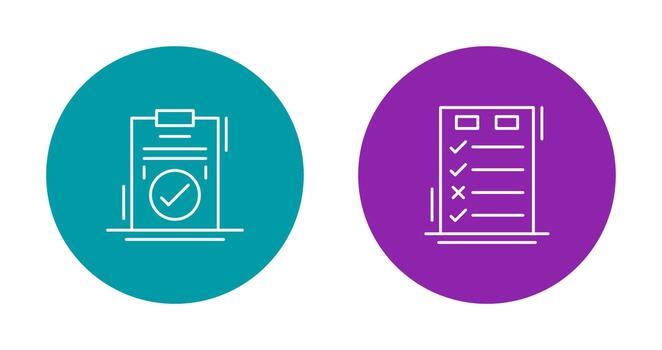 Today to Done Check List and Checkmark Icon vector