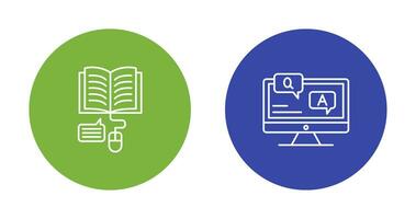 Online Learning and Faq Icon vector