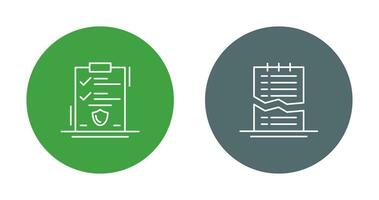 Approved and Corrupted List Icon vector