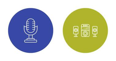 Microphone and Sound System Icon vector