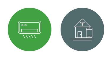 Air Conditioner and Home Automation Icon vector