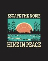 Hiking outdoor T-Shirt Design, Hiking tee Explore the mountain vector