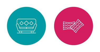 Sofa and Cushions Icon vector