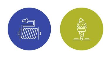 Water Hose and Ice Cream Icon vector