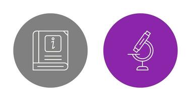 Information and Microscope Icon vector