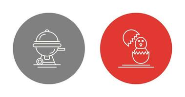 Barbecue and Chick Icon vector