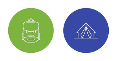 Bag and Camp Icon vector