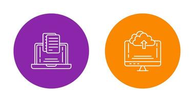 Document and Upload Icon vector