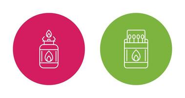 Camping Gas and Matches Icon vector