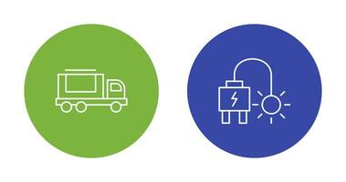 Cargo Truck and Plug Icon vector