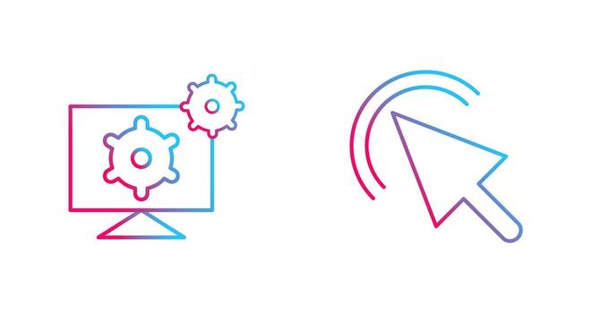 hacer clic y desarrollo herramientas icono vector