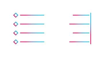 bulleted list and Right align  Icon vector